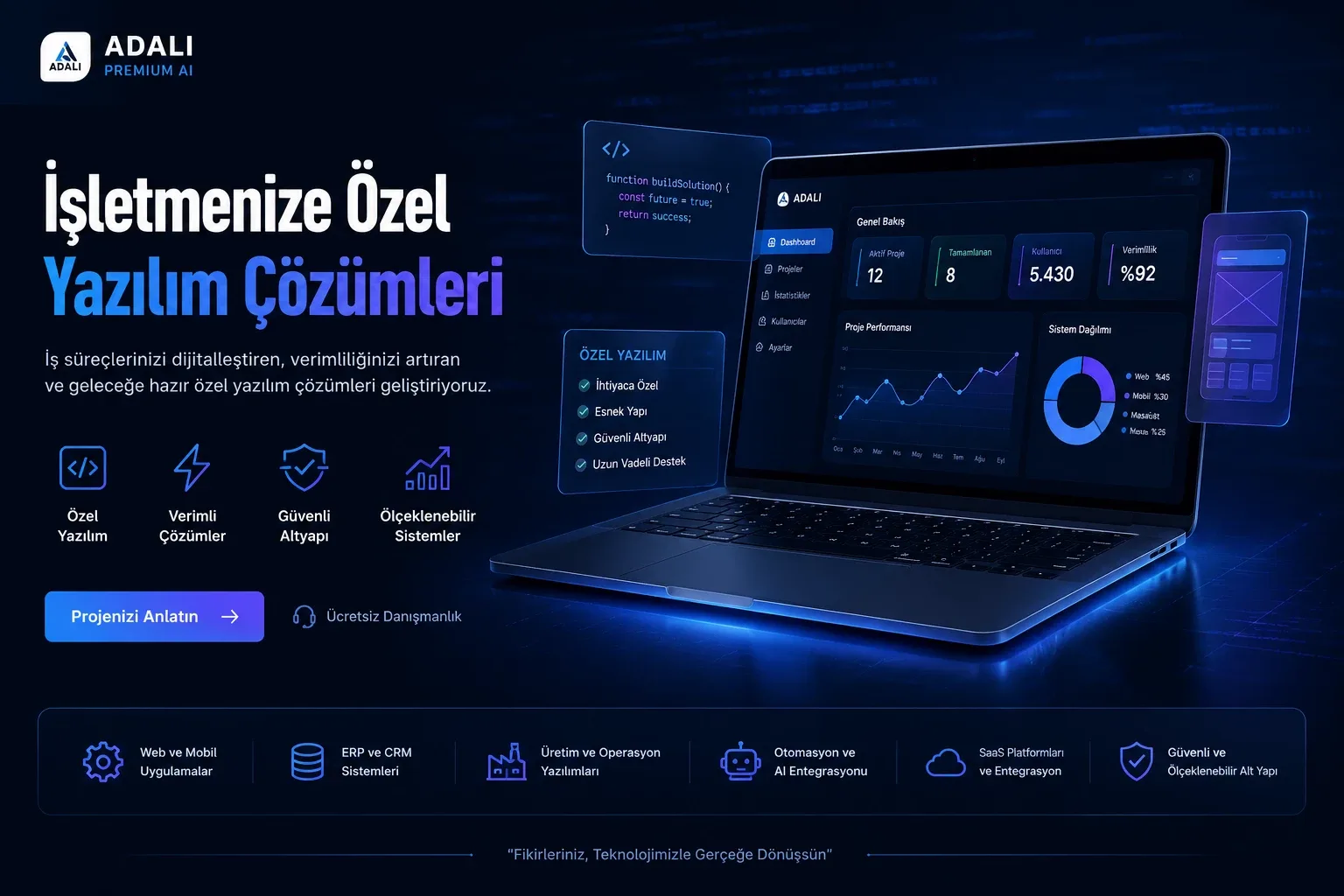 İşletmelere özel kurumsal yazılım geliştirme hizmetleri